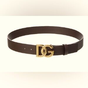 Dolce & Gabbana DG Logo Leather Belt